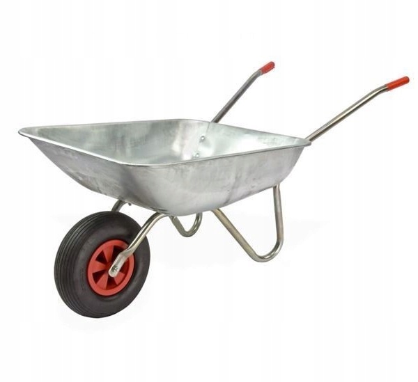 Pozinkovaný fúrik LARRY, maximálna nosnosť 80l/100kg, strieborno-čierny